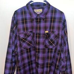 DIXXON Purple and Black Casual Button Down Shirt